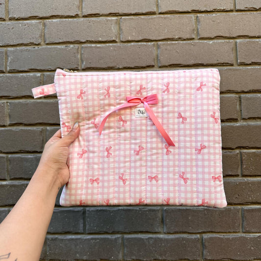 Pink Bow Vintage Pouch